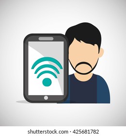 Internet  design. communication concept. flat illustration, editable vector