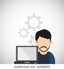 Internet  design. communication concept. flat illustration, editable vector