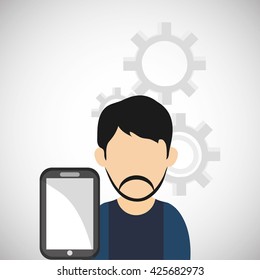 Internet  design. communication concept. flat illustration, editable vector