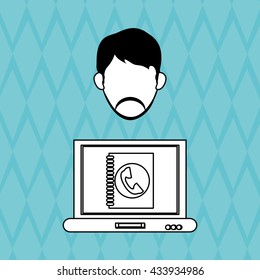 Internet  design. communication concept. flat illustration, editable vector