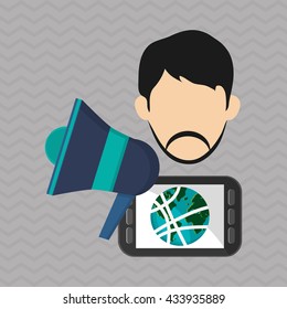Internet  design. communication concept. flat illustration, editable vector