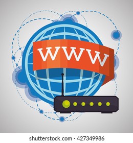 Internet design. Online icon. Colorful illustration