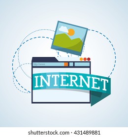 Internet design. Online icon. Colorful illustration , vector