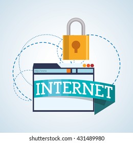 Internet design. Online icon. Colorful illustration , vector