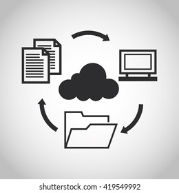 Internet design. online icon. Technology concept, vector illustration