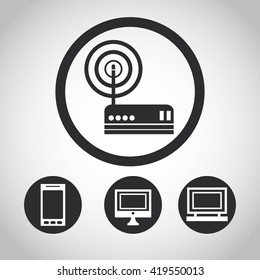 Internet design. online icon. Technology concept, vector illustration