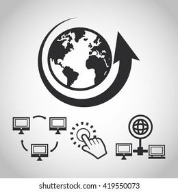 Internet design. online icon. Technology concept, vector illustration