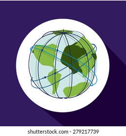 Internet design over blue background, vector illustration