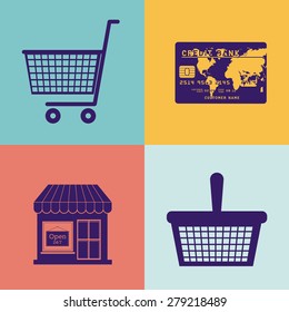 Internet design over colored background, vector illustration