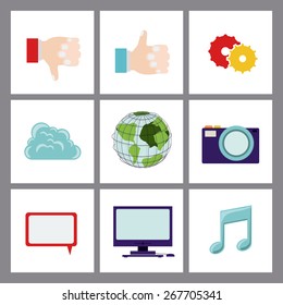 Internet design over white background, vector illustration