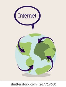 Internet design over white background, vector illustration