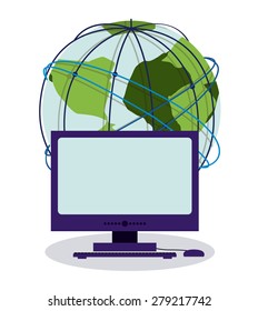 Internet design over white background, vector illustration