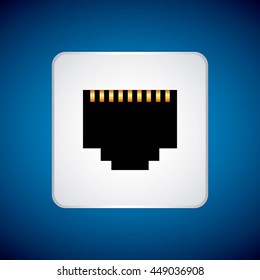Internet design represented by wifi cable con. Colorfull illustration. 