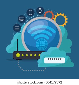 Internet digital design, vector illustration eps 10.