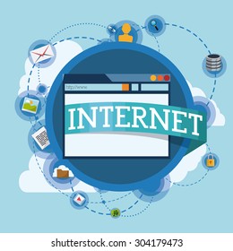 Internet digital design, vector illustration eps 10.