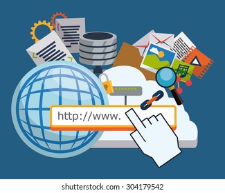 Internet digital design, vector illustration eps 10.