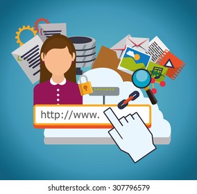 Internet digital design, vector illustration 10 eps graphic