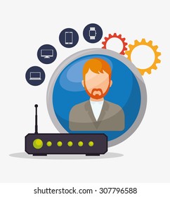 Internet digital design, vector illustration 10 eps graphic