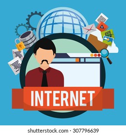 Internet digital design, vector illustration 10 eps graphic