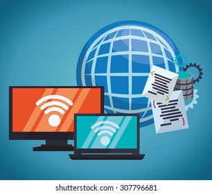Internet digital design, vector illustration 10 eps graphic