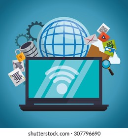 Internet digital design, vector illustration 10 eps graphic