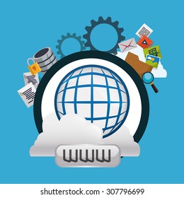 Internet digital design, vector illustration 10 eps graphic