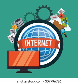 Internet digital design, vector illustration 10 eps graphic