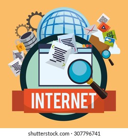 Internet digital design, vector illustration 10 eps graphic