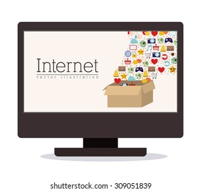 Internet digital design, vector illustration eps 10