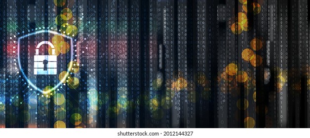 concepto de tecnología de seguridad digital de Internet para los antecedentes empresariales. Bloquear la tarjeta de circuitos