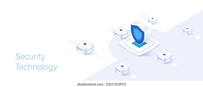 internet digital security technology concept for business background. Lock on circuit board