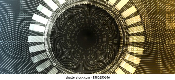 internet digital syber security technology concept for business background. Lock on circuit board