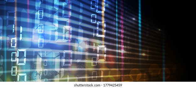 internet digital syber security technology concept for business background. Lock on circuit board