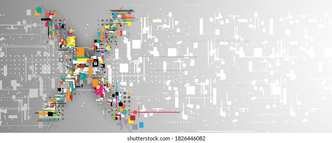 internet digital syber security technology concept for business background. Lock on circuit board