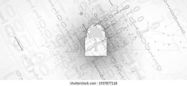 concepto de tecnología de seguridad digital de sistemas de Internet para los antecedentes empresariales. Bloquear proteger sus datos