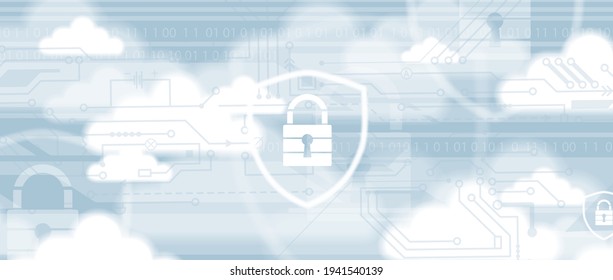 internet digital syber security technology concept for business background. Lock protect your data