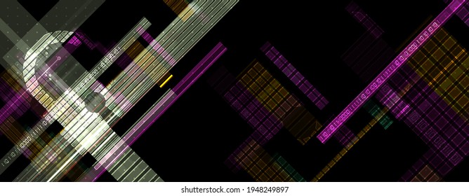 internet digital syber security technology concept for business background. Lock on circuit board