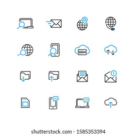 Internet and digital vector icon set