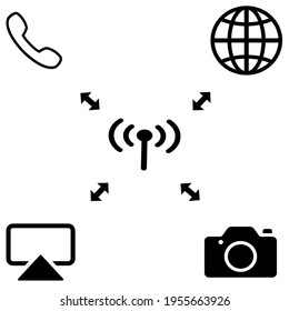 fondo de textura de icono de enfermedad de Internet