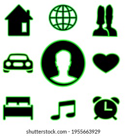 Internet disease icon texture background