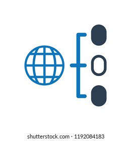 Internet distribution icon
