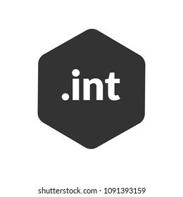 Internet domain .int on hexagonal shape