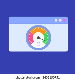 Internet download Speed test  concept. Vector illustration