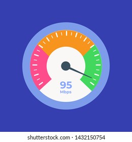 Internet download Speed test  concept. Vector illustration