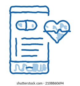 internet drug store sketch icon vector. Hand drawn blue doodle line art internet drug store sign. isolated symbol illustration
