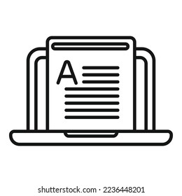 Internet ebook icon outline vector. Digital knowledge. Book library