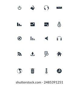 internet economy media audio environmen vektor line art minimalis