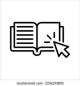 icono del concepto de educación en Internet, cursos en línea distantes, ilustración vectorial sobre fondo blanco