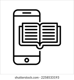 internet education concept icon, distant online courses, vector illustration on white background