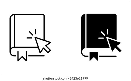 internet education concept icon set, e-learning resources, distant online courses on white background